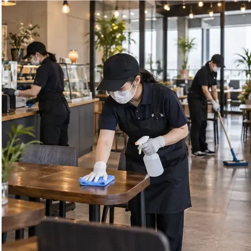 광주 카페청소 바닥과 영업 동선은 끈적임 없이 깔끔하게