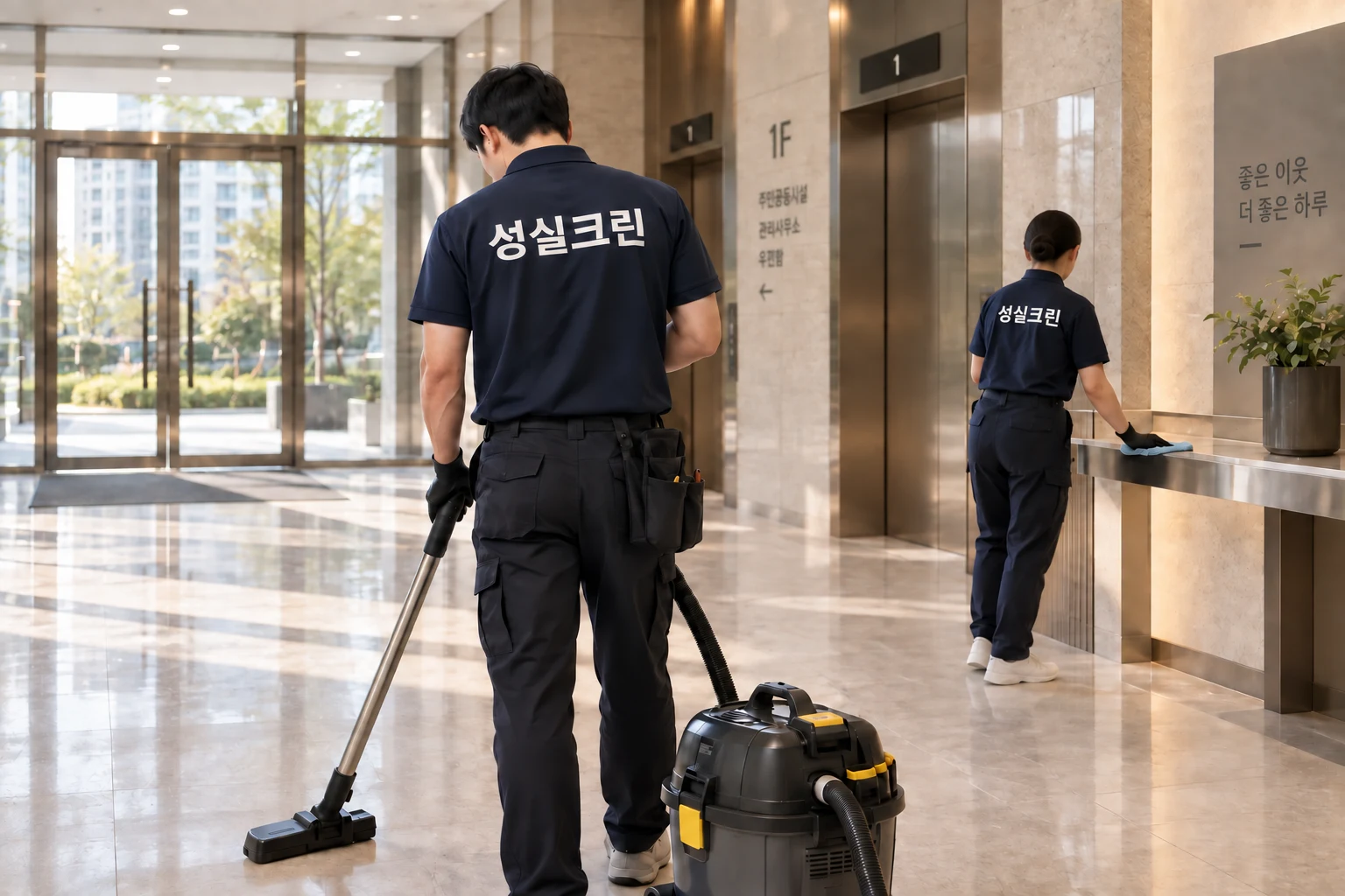 성실크린 경북 김천시 아파트청소 현장