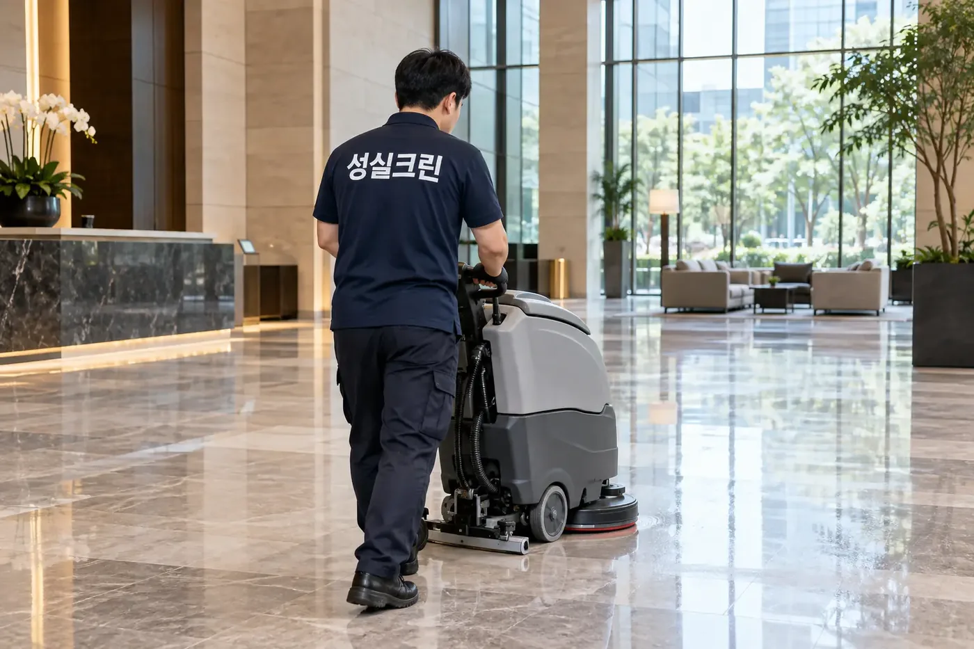 성실크린 광주 북구 일곡동 건물청소 현장