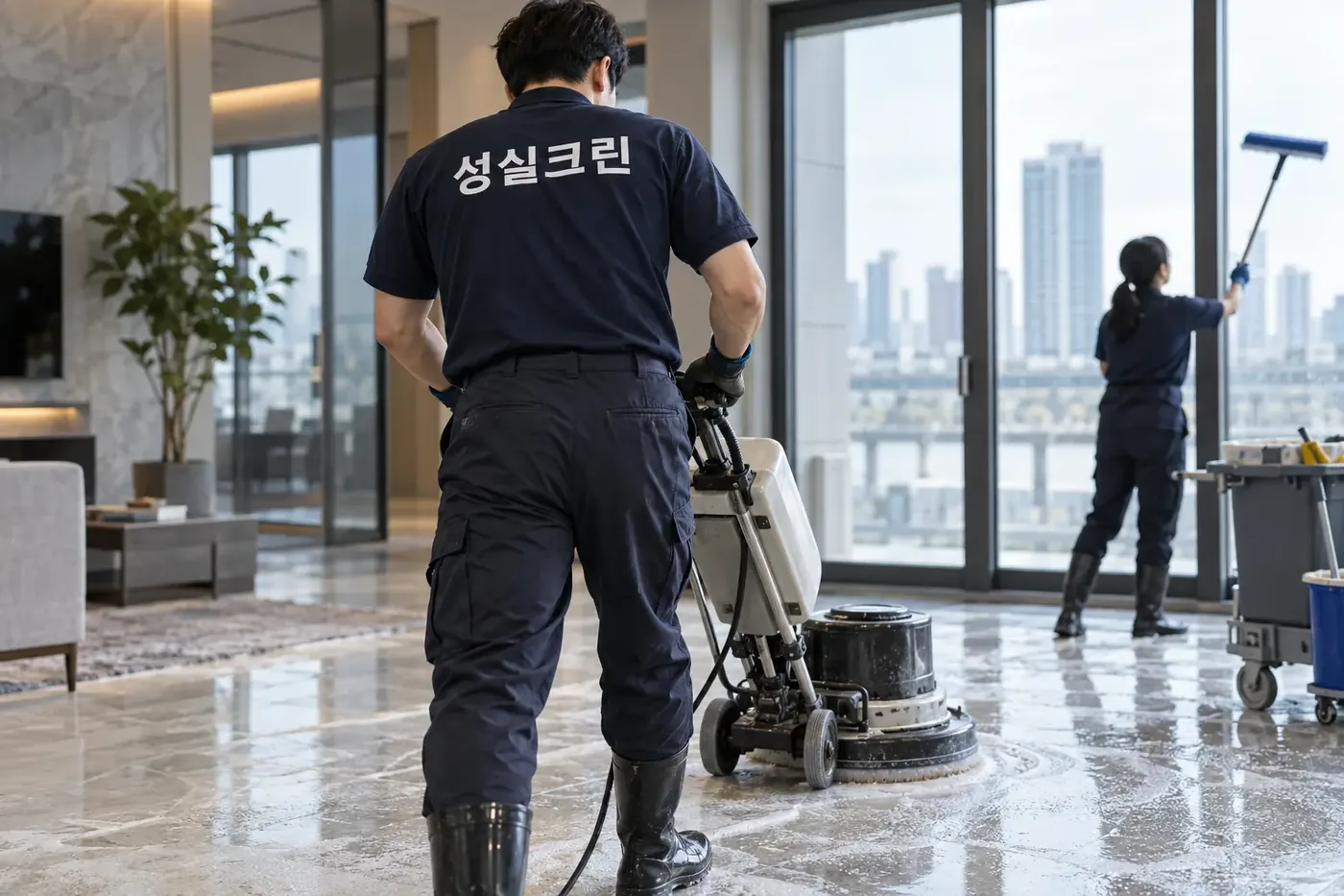 성실크린 광주 일회성대청소 현장