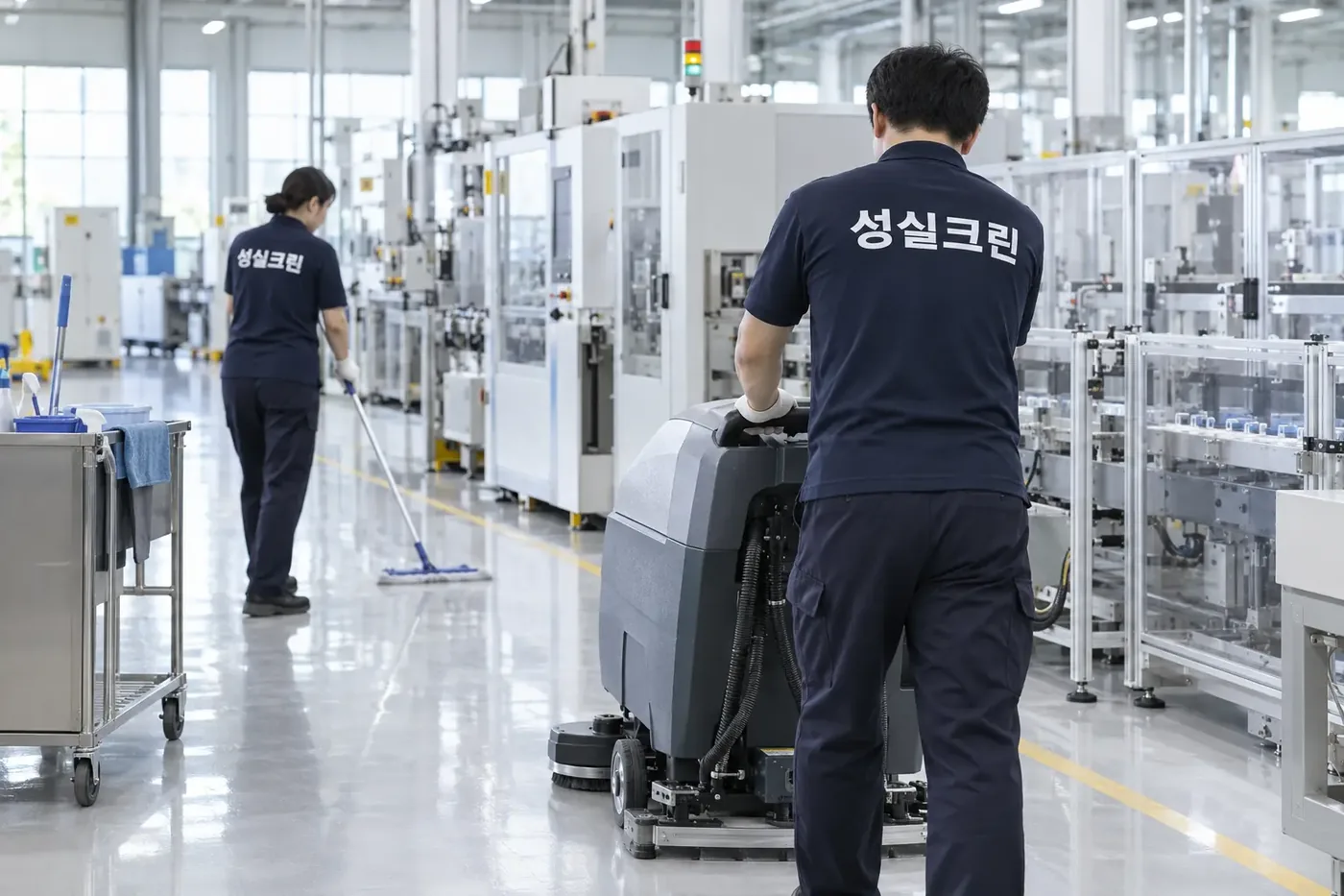 성실크린 광주 동구 공장청소 현장