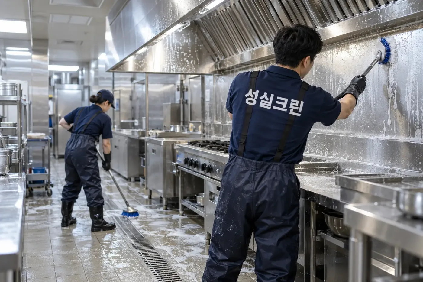 성실크린 광주 북구 기름때청소 현장