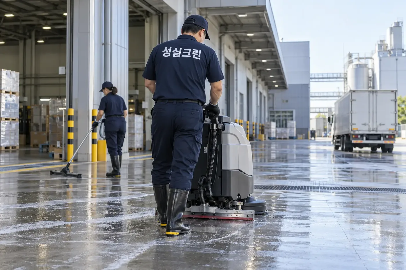 성실크린 광주 북구 산업단지청소 현장