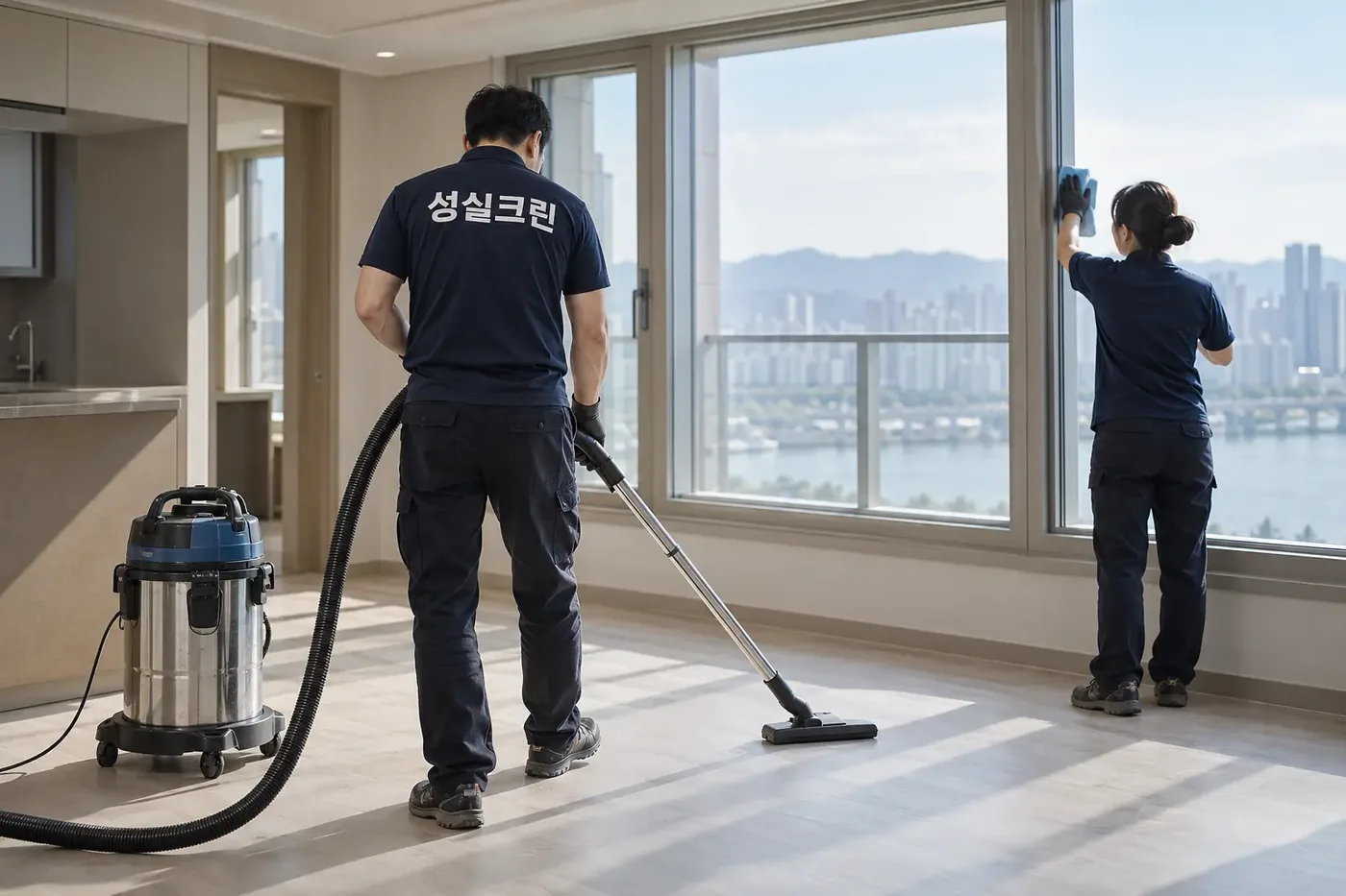 성실크린 광주 준공청소 현장