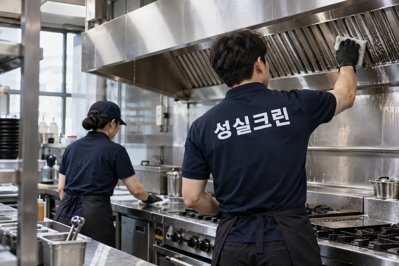 성실크린 광주 남구 식당청소 현장