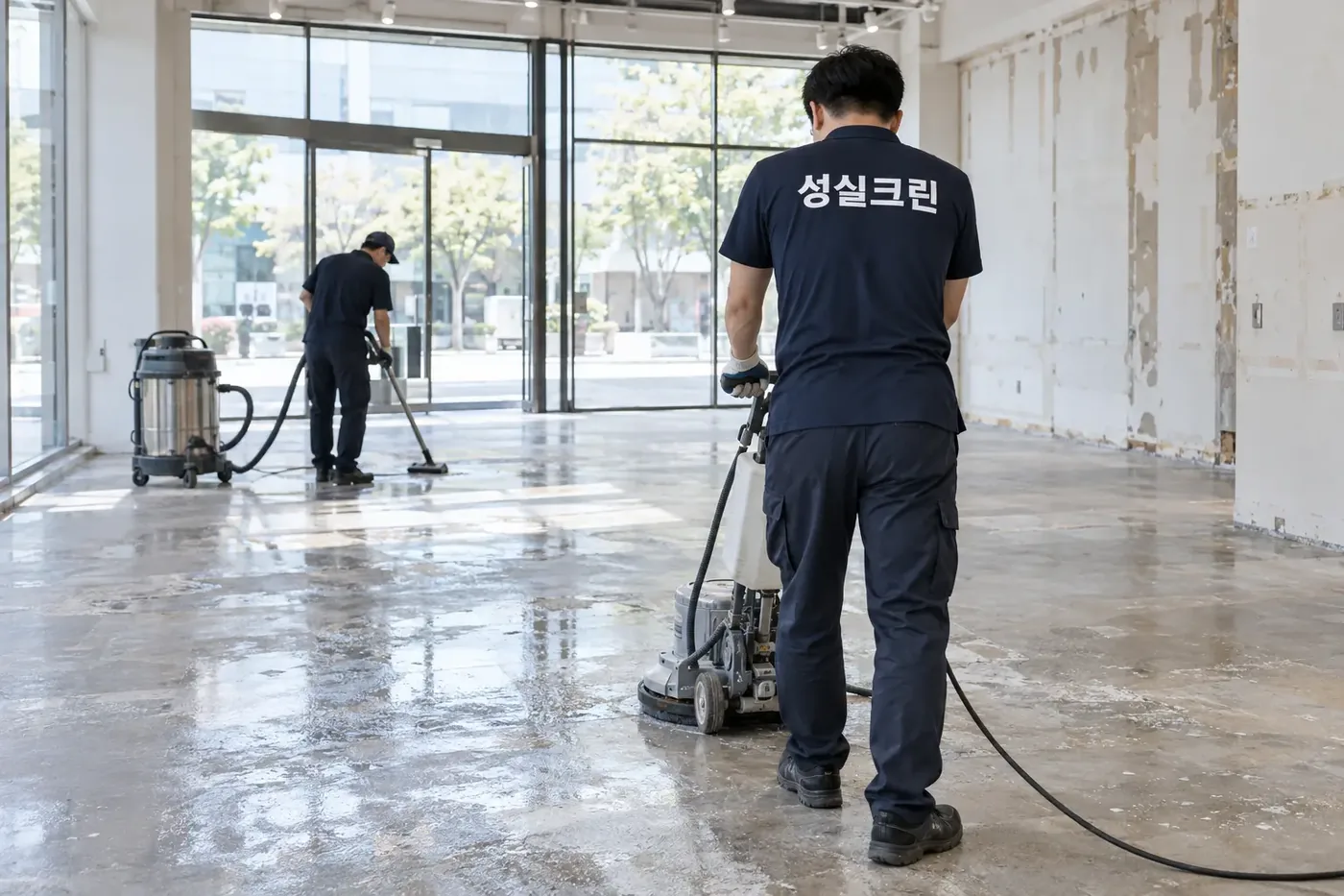 성실크린 광주 서구 원상복구청소 현장